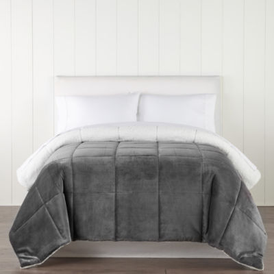 North Pole Trading Co. Faux Mink To Sherpa Reversible Comforter