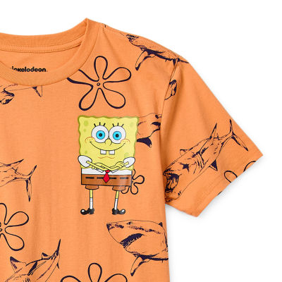 Little & Big Boys Short Sleeve Spongebob Graphic T-Shirt