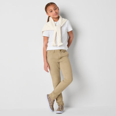 Thereabouts Little & Big Girls Straight Flat Front Pant