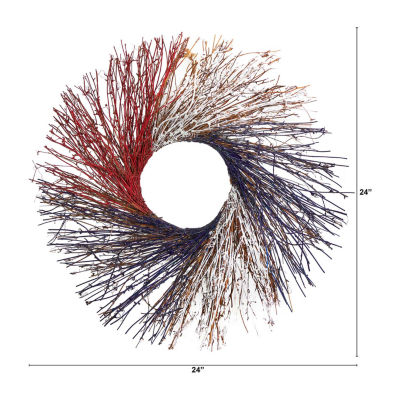 Nearly Natural 24in Faux Twig Wreath