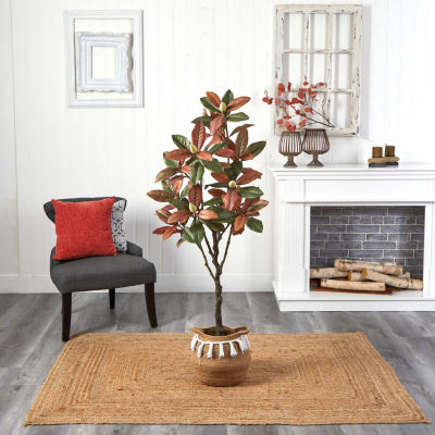 Nearly Natural 5ft Magnolia Brown Artificial Tree