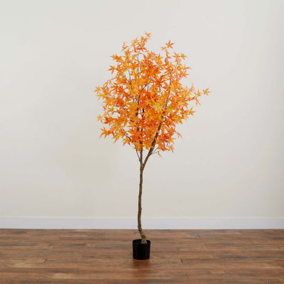 Nearly Natural 7ft Autumn Maple Indoor Artificial Tree