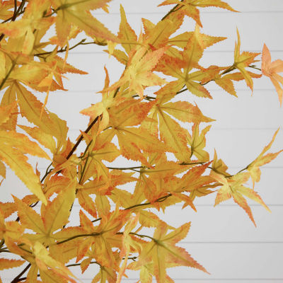 Nearly Natural 7ft Yellow Autumn Maple Indoor Artificial Tree