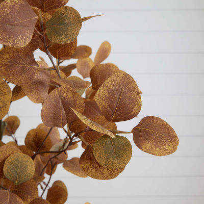 Nearly Natural 7ft Eucalyptus Orange Artificial Tree