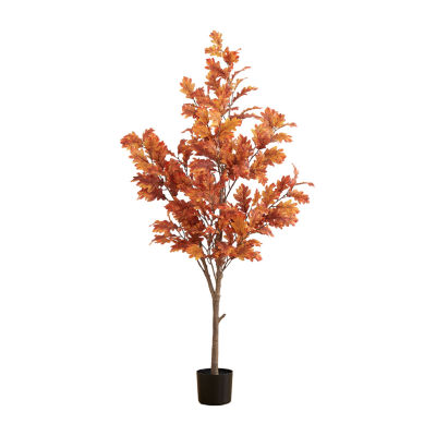 Nearly Natural 5ft Autumn Oak Indoor Artificial Tree
