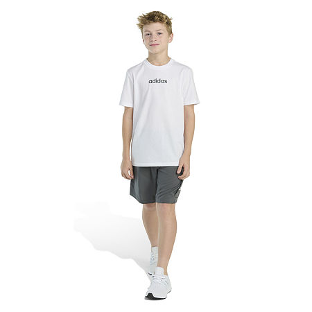 adidas Big Kid Boys 2-pc. Short Set, Medium (10-12), White