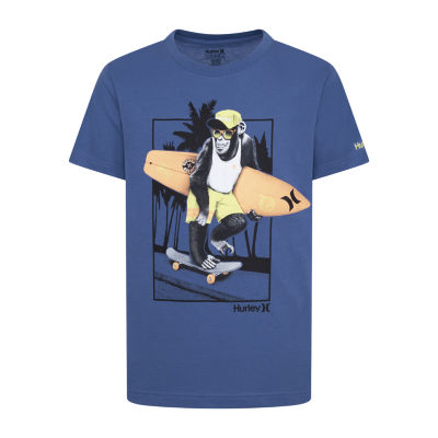 Hurley Big Boys Crew Neck Short Sleeve Graphic T-Shirt