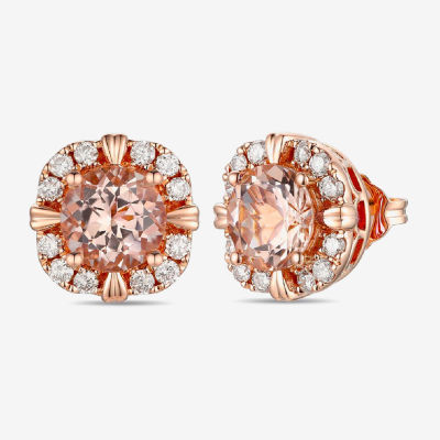 Le Vian Grand Sample Sale Le Vian Grand Sample Sale Limited Quantities! 3/8 CT. T.W. Genuine Pink Morganite 14K Rose Gold 11mm Round Stud Earrings