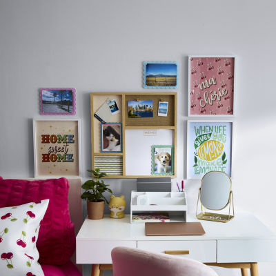 Pink Sky Wall Memo With 2 Push Pins And 2 Memo Clips Dry-Erase Board