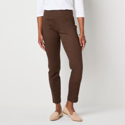 St. John's Bay Petite Womens Ankle Pull-On Pant