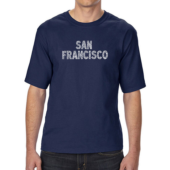 Los Angeles Pop Art Men's Tall and Long Word Art T-shirt - San ...