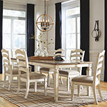 Signature Design by Ashley® Realyn 7-Piece Extension  Dining Table Set