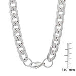 Steeltime Mens 24 Inch Stainless Steel Link Necklace