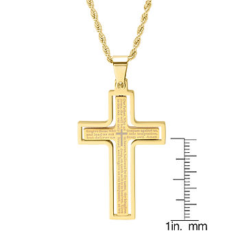 Mens 18K Gold over Stainless Steel 24 Inch Chain Necklace - JCPenney