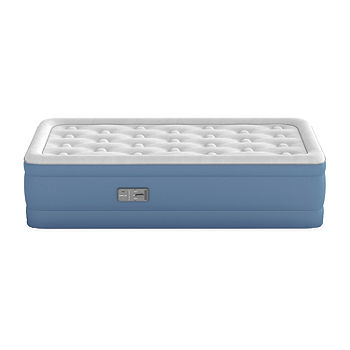 Simmons Rest Aire 17 Twin Air Mattress with Built-in Pump White/Blue