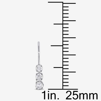 1/4 CT. T.W. Mined White Diamond 14K Gold Drop Earrings