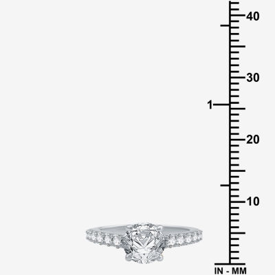 (F / SI2) Signature By Modern Bride Womens 2 1/2 CT. T.W. Lab Grown White Diamond Round Prong Bridal Set 10K Gold