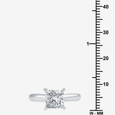 (G / SI2) Womens 2 CT. T.W. Lab Grown White Diamond 14K Gold Solitaire Engagement Ring