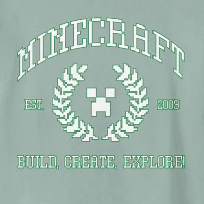 Little & Big Girls Round Neck Short Sleeve Minecraft Graphic T-Shirt