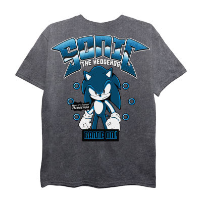 Little & Big Boys Crew Neck Short Sleeve Sonic the Hedgehog Graphic T-Shirt