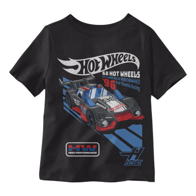 Little Boys Crew Neck Short Sleeve Hot Wheels Graphic T-Shirt