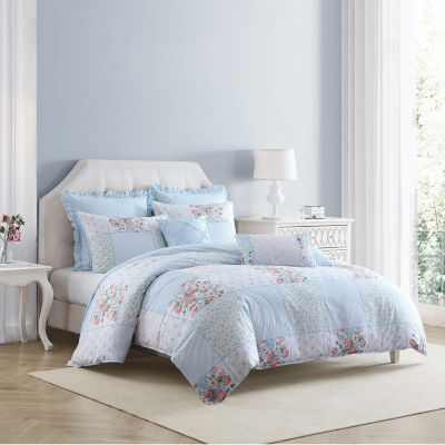 Laura Ashley Hope Patchwork Cotton Midweight Comforter Set