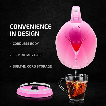 Ovente 1.7 Litre Bpa Free Electric Kettle, One Size, Pink