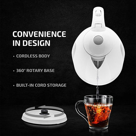 Ovente 1.7 Litre Bpa Free Electric Kettle, One Size, White