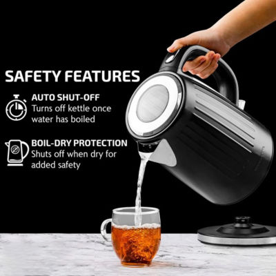 Ovente 1.7 Litre Tea Stainless Steel Electric Kettle