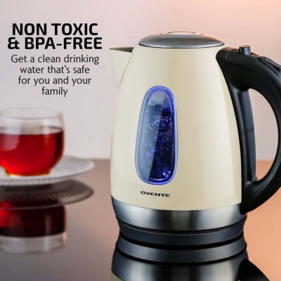 Ovente 1.7 Litre Lighted Cordless Stainless Steel Electric Kettle