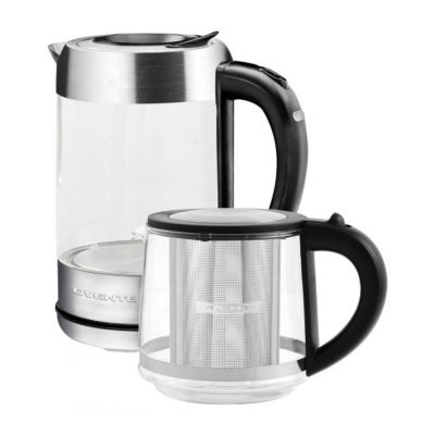 Ovente 1.7 Litre Glass Stainless Steel Electric Kettle