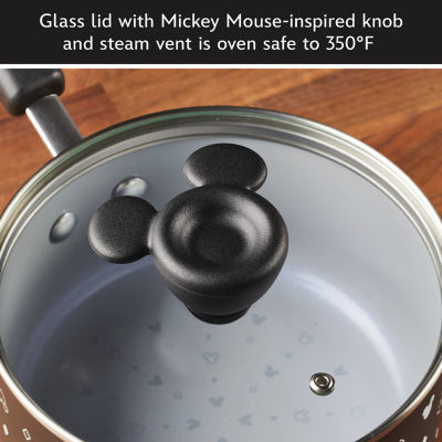 Farberware Disney Monochrome Ceramic 2-qt. Non-Stick Sauce Pan with Lid