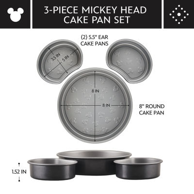 Farberware Disney Bake with Mickey Mouse 3-pc. Non-Stick Head Cake Pan Set