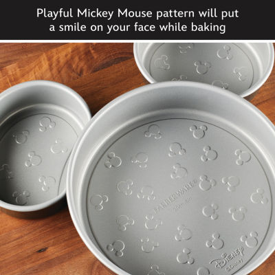 Farberware Disney Bake with Mickey Mouse 3-pc. Non-Stick Mickey Head Cake Pan Set