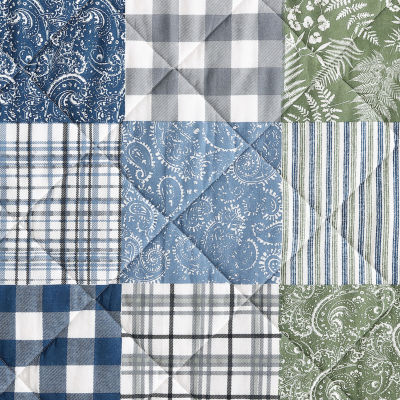 Eddie Bauer Cozy Plaid Patchwork Cotton Quilt Set