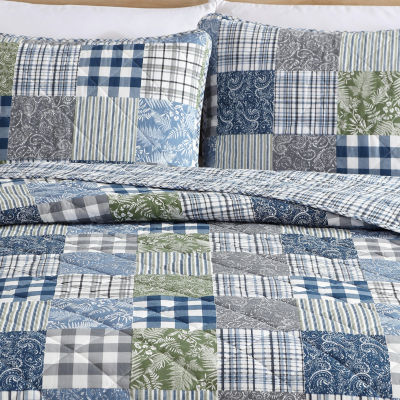 Eddie Bauer Cozy Plaid Patchwork Cotton Quilt Set