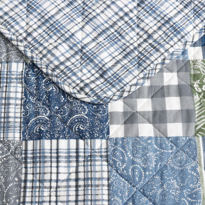 Eddie Bauer Cozy Plaid Patchwork Cotton Quilt Set