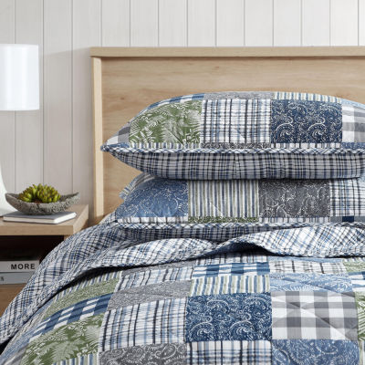 Eddie Bauer Cozy Plaid Patchwork Cotton Quilt Set