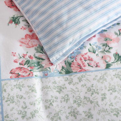 Laura Ashley Hope Patchwork Cotton Duvet Cover Set