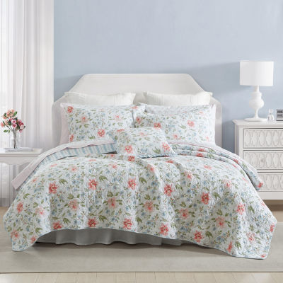 Laura Ashley Emilie Cotton Quilt Set