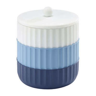 IZOD Clubhouse Stripe Hand Painted Bathroom Canister