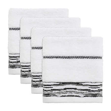 Nicole Miller Sydney 4-pc. Washcloth, One Size, White