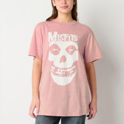 Juniors Misfits Oversized Tee Womens Crew Neck Short Sleeve Graphic T-Shirt