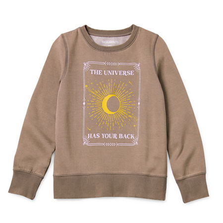Thereabouts Little & Big Girls Round Neck Long Sleeve Fleece Sweatshirt, 2x-large (20.5) Plus, Gray