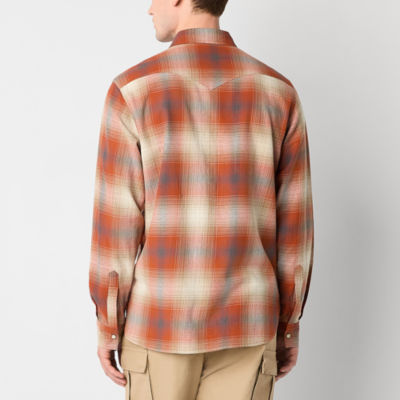 Frye and Co. Mens Regular Fit Long Sleeve Plaid Button-Down Shirt