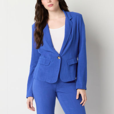by&by-Juniors Linen Suit Jacket