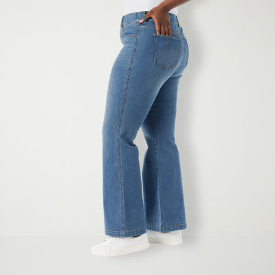 Gloria Vanderbilt® Shape Effects Plus Womens High Rise Pull On Flare Leg Jean