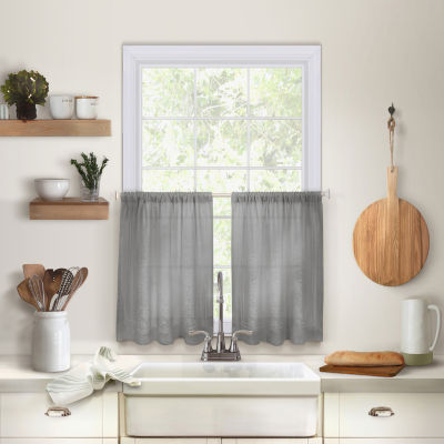 Elrene Home Fashions Cameron 2-pc. Rod Pocket Window Tier