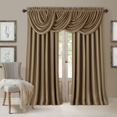 Elrene Home Fashions All Seasons Blackout Rod Pocket Back Tab Single Curtain Panel