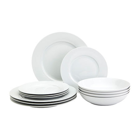 Fieldcrest Sorrento 12-pc. Ceramic Dinnerware Set, One Size, White